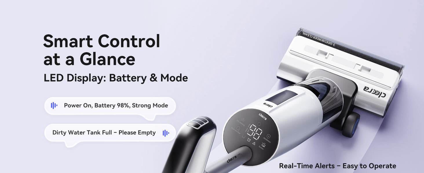 Wet Dry Vacuum Cleaner,Cordless All-in-One Mop & Vacuum with 18KPa Suction for Pet Hair, 140°F Hot Air Drying, 180° Lie-Flat, 40Min Runtime, Anti-Wrap Brush, LED Display, 550mL Tanks, 9.15lbs