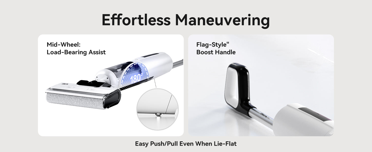 Wet Dry Vacuum Cleaner,Cordless All-in-One Mop & Vacuum with 18KPa Suction for Pet Hair, 140°F Hot Air Drying, 180° Lie-Flat, 40Min Runtime, Anti-Wrap Brush, LED Display, 550mL Tanks, 9.15lbs