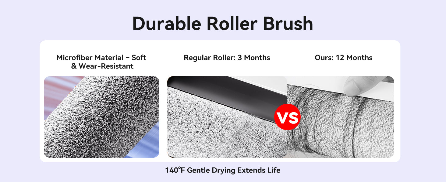 Wet Dry Vacuum Cleaner,Cordless All-in-One Mop & Vacuum with 18KPa Suction for Pet Hair, 140°F Hot Air Drying, 180° Lie-Flat, 40Min Runtime, Anti-Wrap Brush, LED Display, 550mL Tanks, 9.15lbs